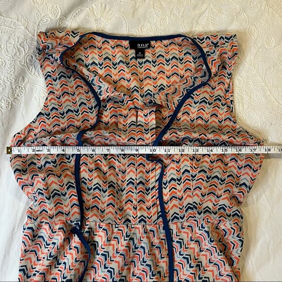 A.N.A. A New Approach Sleeveless Chevron Print A-line dress size M - Picture 4 of 10